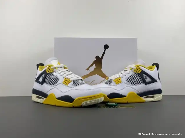 Official Maikesneakers Vivid WNNS 4 Jordan Air AQ9129-101 Sulfur 0329